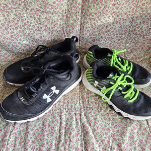 Ladies size 9 Youth size 3.5 Under Armour running shoes good shape